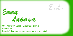 emma laposa business card